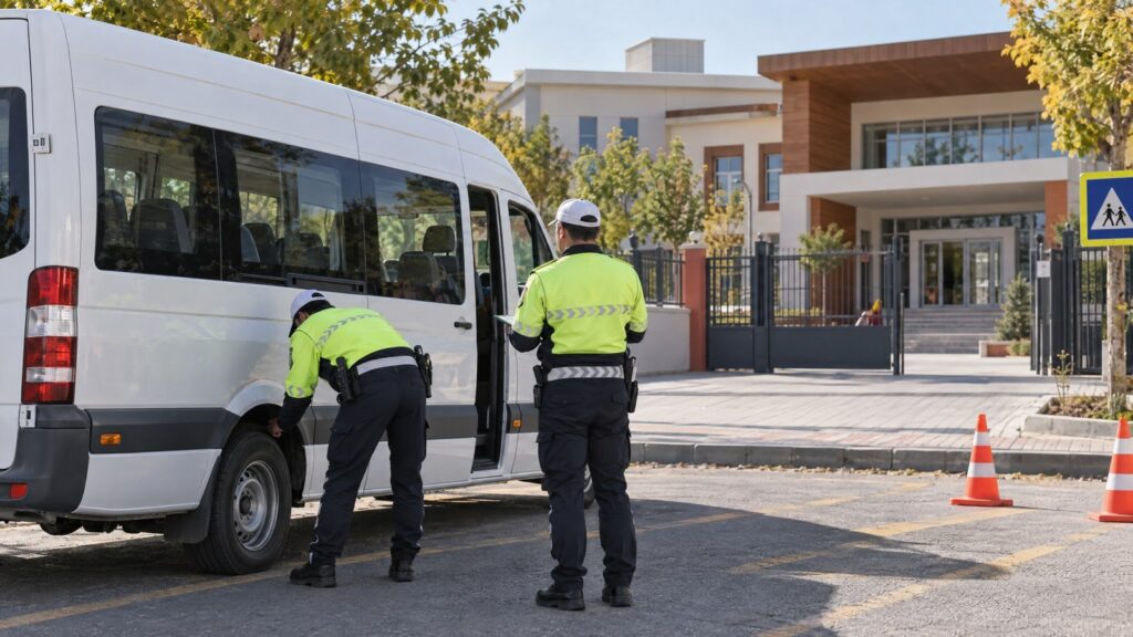 Kulu’da Okul Servisleri ve Çevrelerine Sıkı Denetim