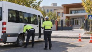 Kulu’da Okul Servisleri ve Çevrelerine Sıkı Denetim